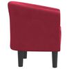 vidaXL Tub Chair Wine Red Velvet, Pinewood, Plywood, Foam Medium