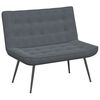 vidaXL Bench Dark Grey Velvet, Metal, Plywood 43.3 in x 29.1 in x 33.1 in