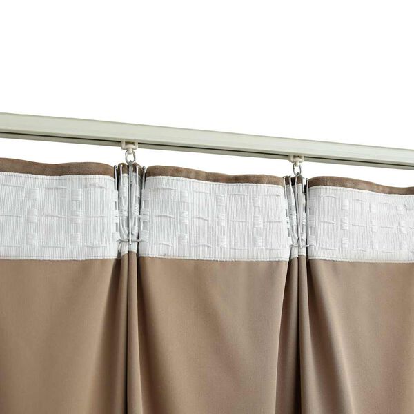 vidaXL Blackout Curtains 2 pcs with Hooks Velvet Beige 55.1x68.9"