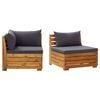vidaXL Garden Lounge Set Dark Grey Solid Acacia wood Medium Modular