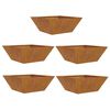 vidaXL Garden Planter 5 pcs Rusty 15.75 x 15.75 x 5.91 in