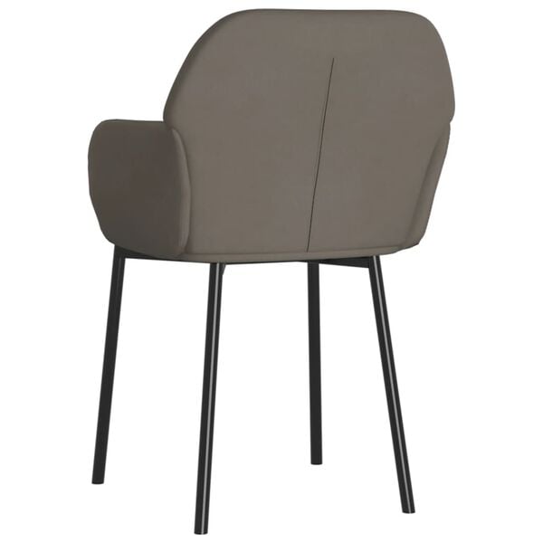 vidaXL Dining Chair Set of 2 Dark Grey