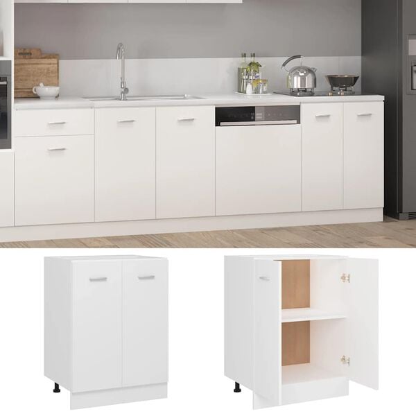 vidaXL Bottom Cabinet White Engineered wood 23.6x18.1x32.0 in