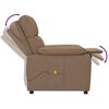 vidaXL Massage Chair Brown Fabric, Wood, Metal Large