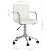 vidaXL Swivel Office Chair White Faux Leather Adjustable height Swivel