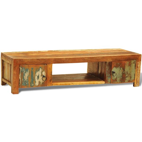 vidaXL TV Stand Multicolor Reclaimed solid wood Medium TV Stand