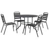vidaXL Garden Chair Set Anthracite Powder-coated steel Standard