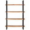 vidaXL 4-Tier Bookcase 47.2"x15.7"x70.9" Solid Acacia Wood
