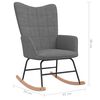 vidaXL Rocking Chair Dark Grey Polyester Fabric Large Rocking Chair