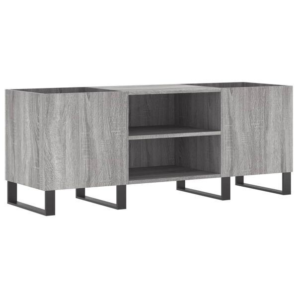 vidaXL Record Cabinet Grey sonoma Engineered wood, iron 47.6x15.0x18.9 in