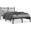 vidaXL Bed Frame Black Steel Small Double Bed Frame Rectangular