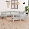 vidaXL Garden Lounge Set White Solid pinewood Large Modular