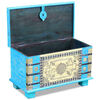 vidaXL Storage Chest Blue Mango wood 31.5 in x 15.7 in x 17.7 in
