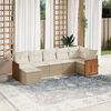 vidaXL Garden Sofa Set Beige PE rattan Large Modular Garden Sofa Set