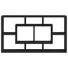 vidaXL Wall Shelf Black Engineered wood Wall Shelf Rectangular Modern
