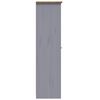 vidaXL Wardrobe Gray Solid Pine Wood Large Wardrobe Rectangular