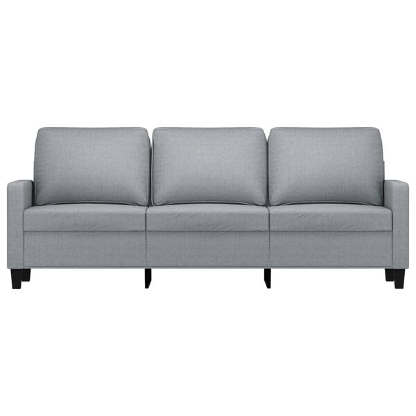 vidaXL 3-seater Sofa Light grey Fabric (100% polyester), metal, textilene