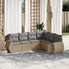 vidaXL Garden Sofa Set Beige, Light Grey