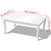 vidaXL High Gloss Coffee Table High gloss white MDF, Plastic Medium