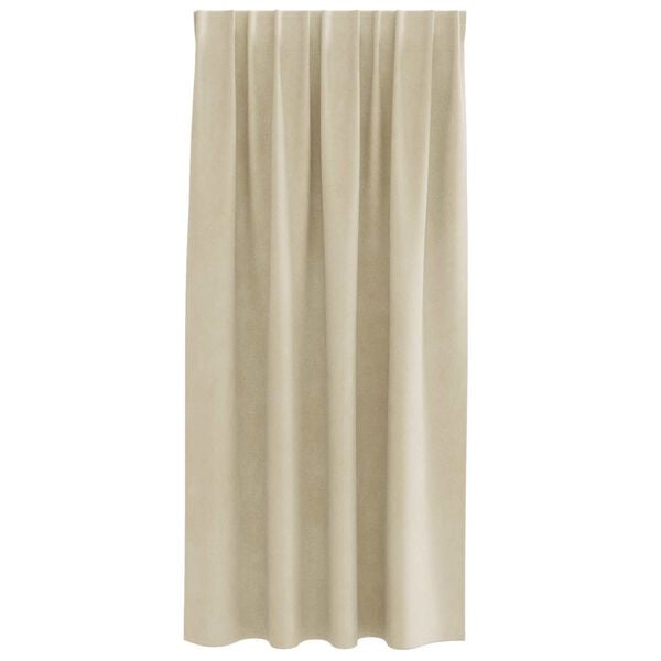 vidaXL Blackout Curtains 2 pcs Cream 55.12 x 68.90 in Velvet