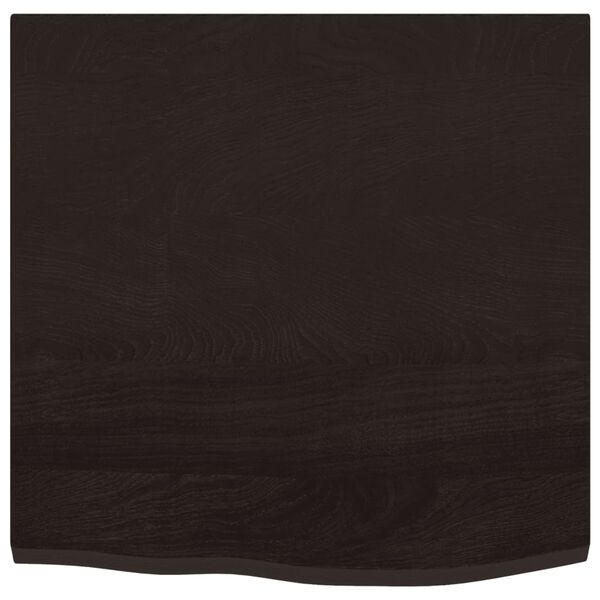 vidaXL Bathroom Countertop Dark Brown 23.6x23.6x0.8" Treated Solid Wood