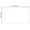 vidaXL Kitchen Backsplashes 2 pcs Transparent 27.6"x15.7" Tempered Glass