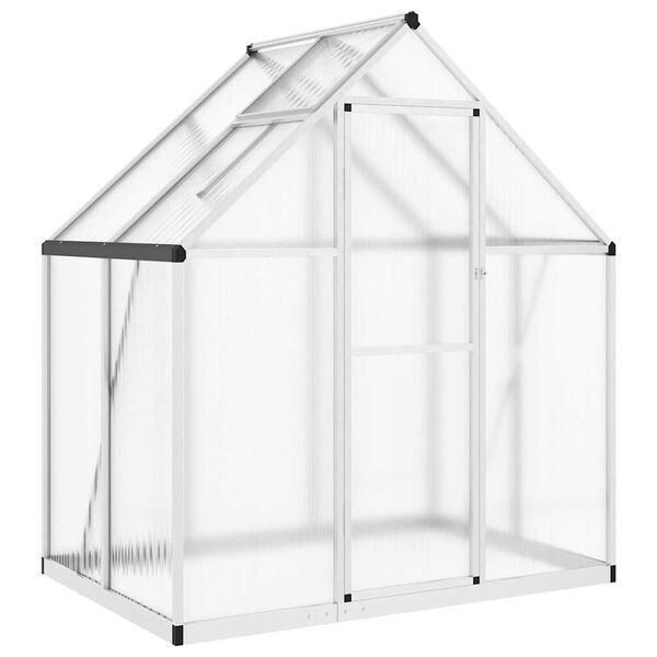 vidaXL Greenhouse Silver and transparent Aluminum, polycarbonate
