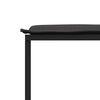 vidaXL Garden Stool Black, Dark Grey Textilene, Steel, Foam Medium