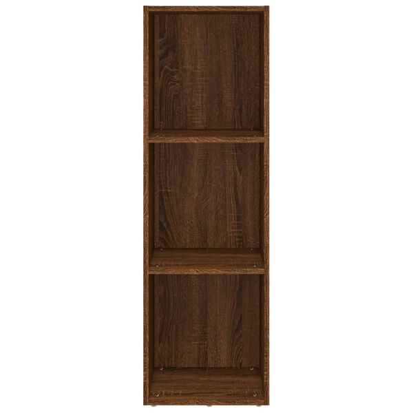 vidaXL Book Cabinet Brown oak Engineered wood Tall Book Cabinet