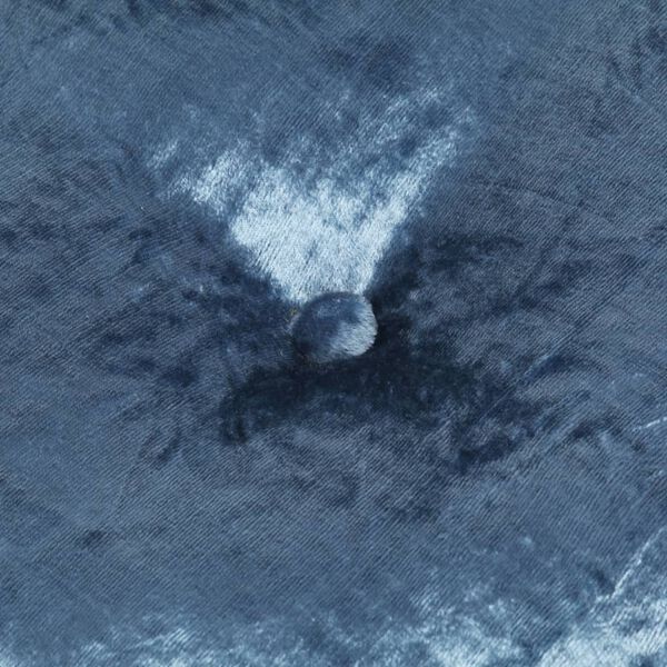 vidaXL Pouffe Blue Velvet (100% viscose) Small Pouffe Round