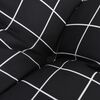 vidaXL Chair Cushion Set of 6 Black Check Pattern 100% polyester