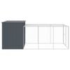 vidaXL Dog House Anthracite Galvanized Steel Large Durable Dog House