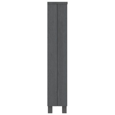 vidaXL CD Cabinet Dark Gray 17.7"x7.1"x39.4" Solid Wood Pine