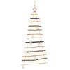 vidaXL Christmas Tree with 50 LEDs Natural 47.2" Solid Ash wood