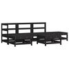 vidaXL Garden Lounge Set Black Solid pine wood Modular Garden Lounge Set