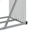 vidaXL Log Holder Silver 118.1"x17.7"x39.4" Galvanized Steel