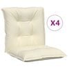 vidaXL Lowback Chair Cushion Set of 4 Cream