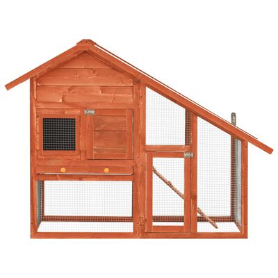 vidaXL Rabbit Hutch 55.1"x24.8"x47.2" Solid Firwood