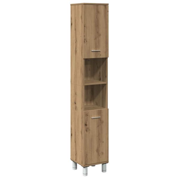 vidaXL Bathroom Cabinet Artisan oak Engineered wood Tall
