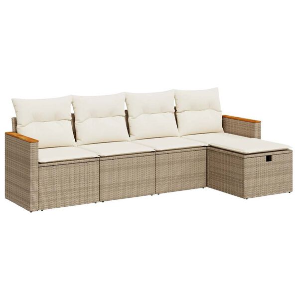 vidaXL Garden Sofa Set Beige