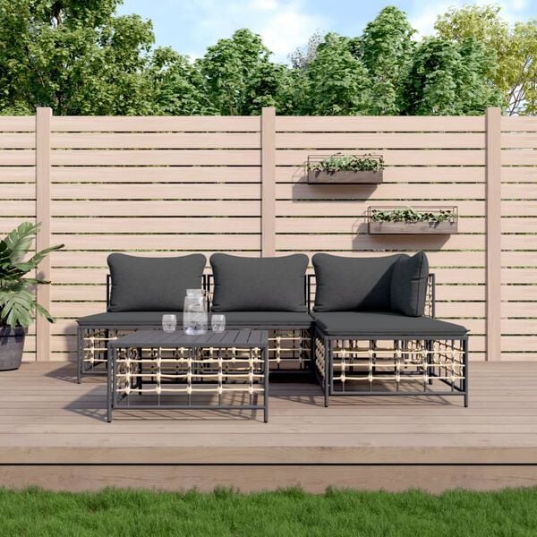 vidaXL Garden Lounge Set Anthracite