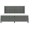 vidaXL Box Spring Bed with Mattress Dark gray 78.7&ldquo; x 78.7&rdquo; fabric