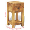 vidaXL Side Table Natural Wood Solid Mango Wood Compact Square