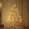 vidaXL Wooden Christmas Tree with Stand Natural 70.9" Solid pine wood