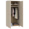 vidaXL Wardrobe Honey brown Solid pinewood, MDF 35 x 19.7 x 70.9 in