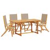 vidaXL Garden Dining Set Taupe and natural wood