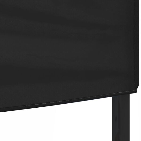 vidaXL Party Tent Black 210D oxford fabric with silver coating, Steel