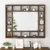 vidaXL Mirror Cabinet Brown Oak Engineered Wood Medium Mirror Cabinet