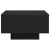 vidaXL Coffee Table Black Oak 21.65 x 21.65 x 12.20 in