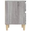 vidaXL Bedside Cabinet Grey Sonoma Engineered wood, solid eucalyptus wood